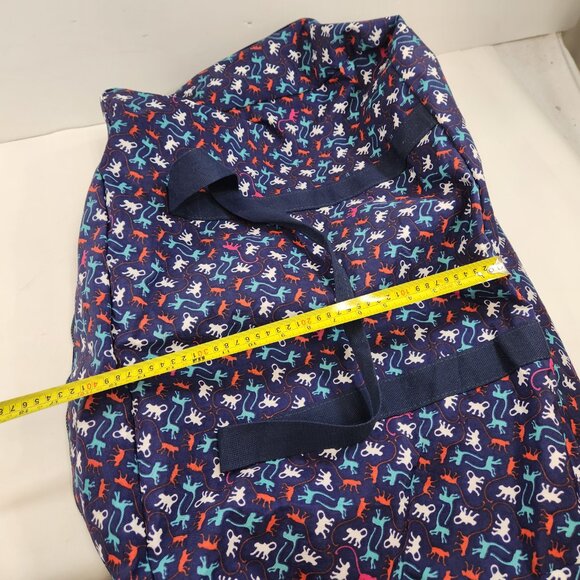 Kipling Monkey Pattern Duffel Bag Blue Large - Picture 8 of 10